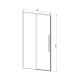 Душевая дверь Vincea Slim-N VDS-4SN140CLGM, 1400, вороненая сталь, стекло прозрачное