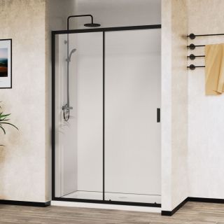 Душевая дверь Vincea City VDS-5CT140CLB, 1400, черный, стекло прозрачное