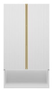 Подвесной шкаф над стиральной машиной Brevita Vega VEG-08060-011 с подсветкой 60см белый/золото