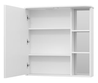 Зеркальный шкаф с подсветкой Misty Венера левый 80см белый