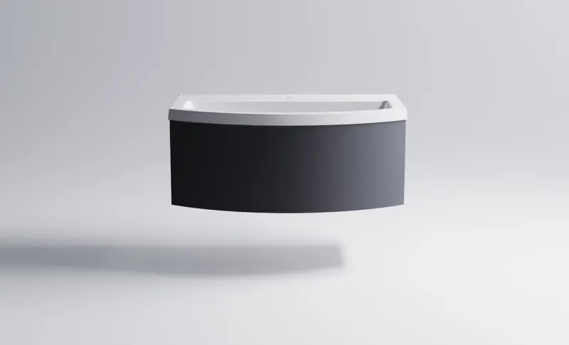 Тумба с раковиной Astra-Form Венеция 2.0 3 3100003ral7024+04010022 80 см тёмно-серый матовый