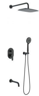 Душевой комплект Berges Ventas 3O чёрный матовый 073010