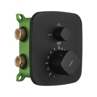 Встраиваемый смеситель Swedbe Platta 9032B термостатический подключение на три выхода чёрный