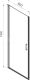 Душевая дверь в нишу Vincea Alpha VDP-3AL800MT 80 см, стекло текстурное, хром