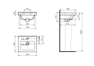 Раковина Santeri Визит 40 см белый