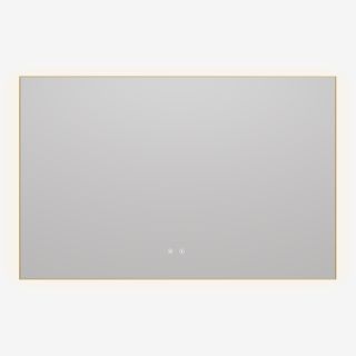 Зеркало Vincea LED VLM-4F120BG-2 1200х800 в алюминиевой раме, c сенсорным выключателем и диммером, брашированное золото