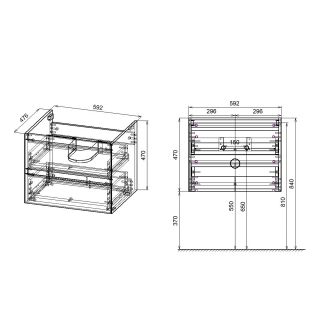 Тумба под раковину Vincea Luka VMC-2L600TO 60 см