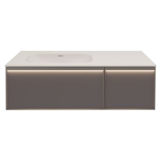 База под раковину Vincea Elise 1200 подвесная, левая, 2 выкатных ящика soft-close, серый матовый