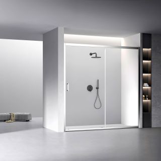 Душевая дверь Veconi Vianno VN-60, 1600x1950, Хром, стекло прозрачное