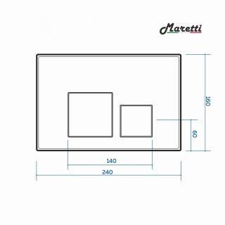 Клавиша смыва Maretti Katrina AC12KA-740, белый