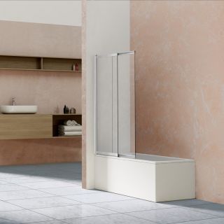 Душевая шторка на ванну Vincea VSB-1E100CLBN, 1000*1450, брашированный никель, стекло прозрачное