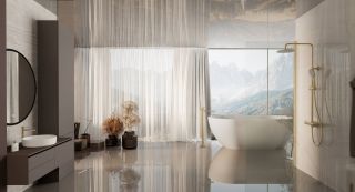 Душевая стойка Vincea Rondo VSFS-1R0BG, брашированное золото