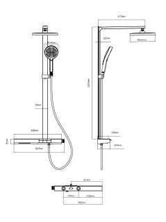Душевая стойка Vincea Aspire VSFS-4AS1CH, хром