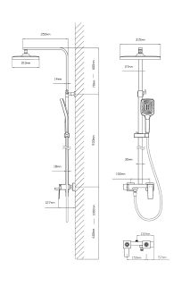 Душевая стойка Vincea Dice VSFS-4C12BN, брашированный никель