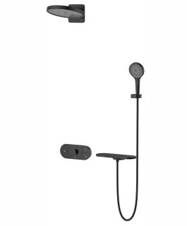 Душевой комплект Vincea Futura VSFW-2F12TMB с термостатом трехрежимный чёрный