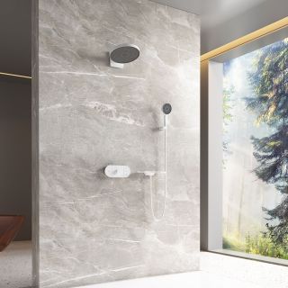 Душевой комплект Vincea Futura VSFW-2F12TMW термостатический встраиваемый, трехрежимный, белый матовый