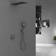 Душевой комплект Vincea Futura VSFW-401TGM с термостатом трехрежимный воронёная сталь