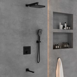 Душевой комплект Vincea VSFW-4311MB встраиваемый, трехрежимный, черный