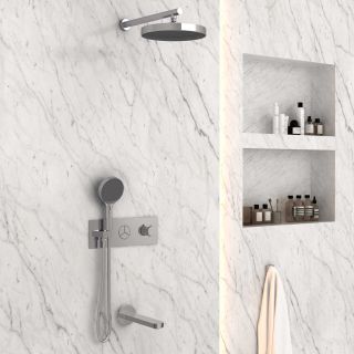 Душевой комплект Vincea Inspire VSFW-432TI3CH встраиваемый, трехрежимный, термостатический, хром