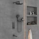 Душевой комплект Vincea VSFW-433TI2RGM встраиваемый, термостатический, трехрежимный, вороненая сталь