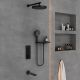 Душевой комплект Vincea Inspire VSFW-433TI5RMB встраиваемый, термостатический, трехрежимный, черный