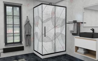 Душевой уголок AvaCan FB 140-160 + SB 80 MT чёрный