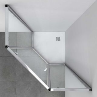 Душевой уголок Vincea Penta VSP-3P900CLGM, 900*900, вороненая сталь, стекло прозрачное