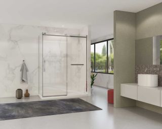 Душевой уголок Vincea Como Soft VSR-1CS8014CL, 1400*800, хром, стекло прозрачное