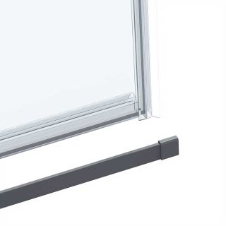 Душевой уголок Vincea Como Soft VSR-1CS9011CLGM, 1100*900, вороненая сталь, стекло прозрачное