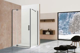 Душевой уголок Vincea Extra VSR-1E101190CLGM, 1000/1100*900, вороненая сталь, стекло прозрачное