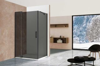 Душевой уголок Vincea Extra VSR-1E809090CGB 800/900*900, черный, стекло тонированное