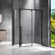 Душевой уголок Vincea Lugano VSR-1L1015CLB-1, 1500*1000, черный, стекло прозрачное