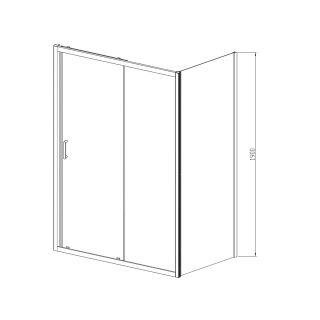 Душевой уголок Vincea Alpha VSR-3AL8012CLG, 1200*800, брашированное золото, стекло прозрачное