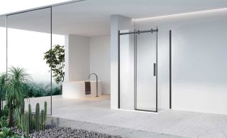 Душевой уголок Vincea Como-N VSR-4CN8013CLB, 1300*800, черный, стекло прозрачное