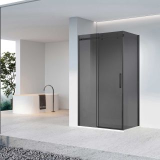 Душевой уголок Vincea Como-N VSR-4CN8014CGB, 1400*800, черный, стекло тонированное