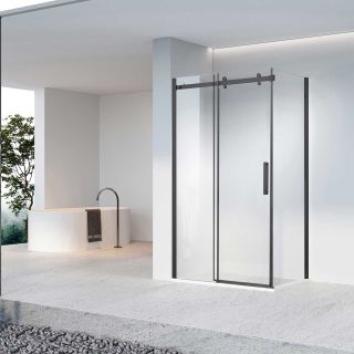 Душевой уголок Vincea Como-N VSR-4CN8014CLB, 1400*800, черный, стекло прозрачное