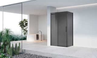 Душевой уголок Vincea Como-N VSR-4CN9012CGB, 1200*900, черный, стекло тонированное