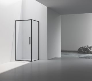 Душевой уголок Vincea Slim 8mm VSR-4SLP9010CLB, 1000*900, черный, стекло прозрачное