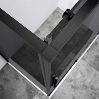 Душевой уголок Vincea Slim-N VSR-4SN8012CGB, 1200*800, черный, стекло тонированное