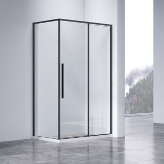 Душевой уголок Vincea Slim-N VSR-4SN9013CLB, 1300*900, черный, стекло прозрачное