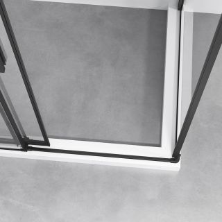 Душевой уголок Vincea Slim-N VSR-4SN9014CLB, 1400*900, черный, стекло прозрачное