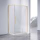Душевой уголок Vincea Slim-N VSR-4SN9014CLG, 1400*900, брашированное золото, стекло прозрачное