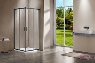 Душевой уголок Vincea Garda VSS-1G8012CLGM, 1200*800, вороненая сталь, стекло прозрачное