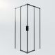 Душевой уголок Vincea Soft 2 VSS-3SO2800CLB, 800*800, черный, стекло прозрачное