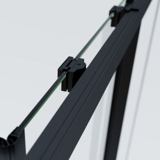 Душевой уголок Vincea Soft 2 VSS-3SO2900CLB, 900*900, черный, стекло прозрачное