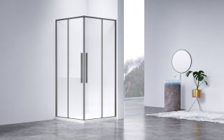 Душевой уголок Vincea Slim-N VSS-4SN8010CLGM, 1000*800, вороненая сталь, стекло прозрачное