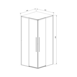 Душевой уголок Vincea Slim-N VSS-4SN900CL, 900*900, хром, стекло прозрачное