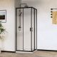 Душевой уголок Vincea City VSS-5CT9010CLB, 1000*900, черный, стекло прозрачное
