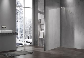 Душевая перегородка Vincea Walk-In VSW-1H700CLBN, 700*2000, брашированный никель, стекло прозрачное