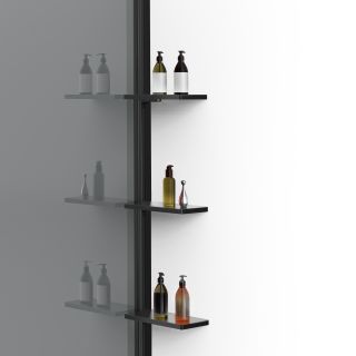 Душевая перегородка Vincea Walk-In VSW-1HWS110CGB, 1100*2000, черный матовый, стекло тонированное